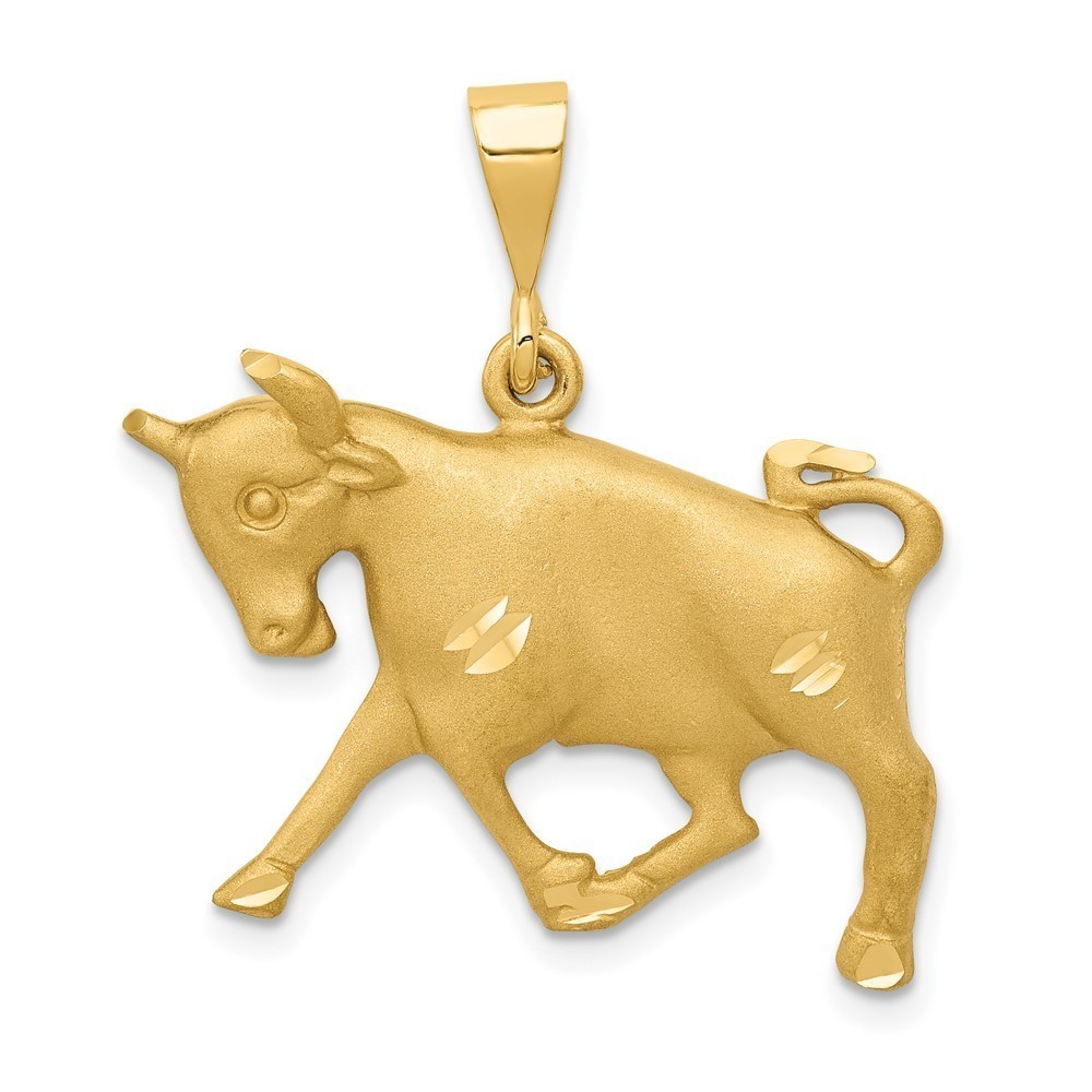 Million Charms 10k Yellow Gold Taurus Zodiac Charm Pendant